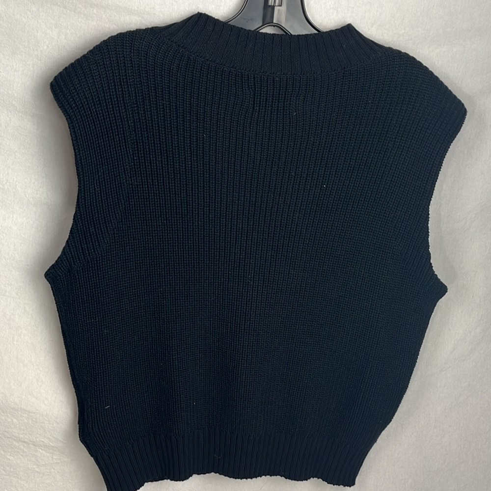 Pistola small Black Bella shoulder pad Sleeveless Sweater Vest new - Picture 8 of 9